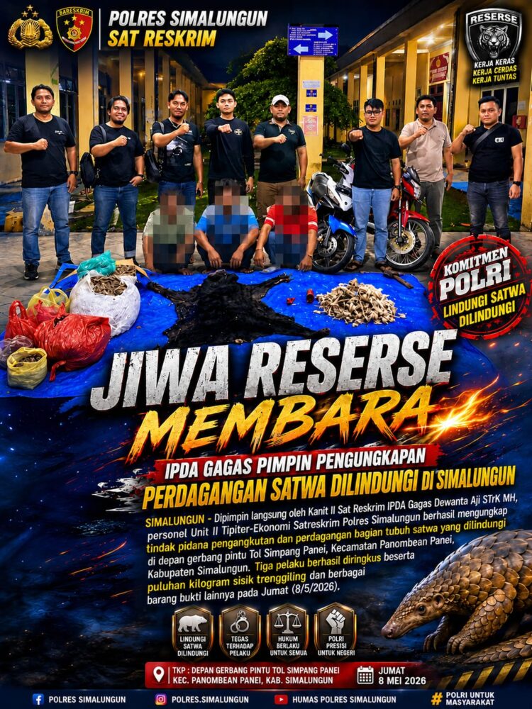 Jiwa Reserse Membara, IPDA Gagas Pimpin Pengungkapan Perdagangan Satwa Dilindungi di Simalungun