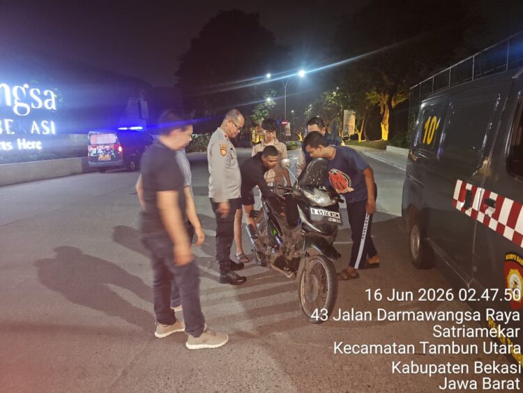 Polsek Tambun Selatan Gelar Patroli KRYD, Sasar Titik Rawan Kejahatan dan Guankamtibmas