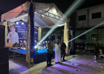 JAGA JAKARTA JAGA BEKASI, Polsek Cikarang Pusat Berikan Himbauan di Malam Tahun Baru Islam 1448 H di Desa Pasirtanjung