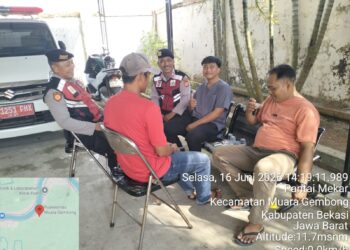 Jaga Jakarta Jaga Bekasi, Polsek Muaragembong Gelar Patroli KRYD di Area Puskesmas
