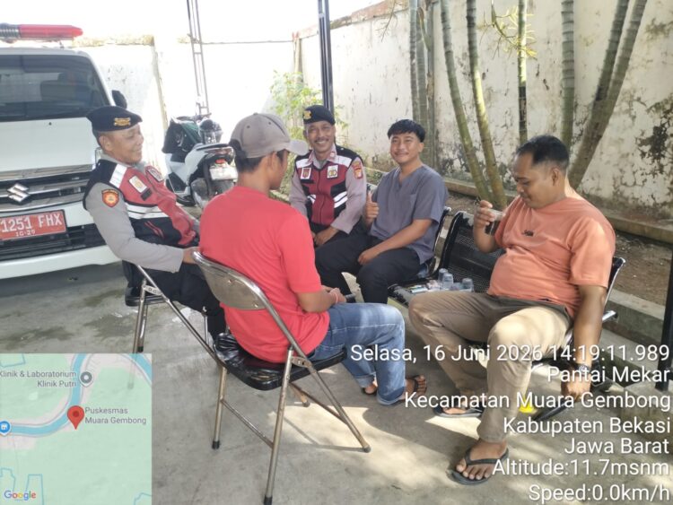 Jaga Jakarta Jaga Bekasi, Polsek Muaragembong Gelar Patroli KRYD di Area Puskesmas