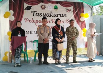Pelepasan Siswa SMK Merah Putih, Polsek Kedungwaringin Hadir Dukung Langkah Generasi Muda