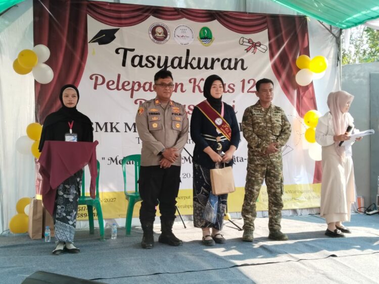 Pelepasan Siswa SMK Merah Putih, Polsek Kedungwaringin Hadir Dukung Langkah Generasi Muda
