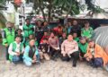 Polsek Cikarang Barat Tebar Kepedulian Lewat Sabuk Kamtibmas,30 Driver Ojek Online Terima Bantuan Beras