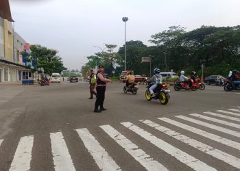  Metro Bekasi: Yanmas Pagi Sat Samapta, Arus di Pertigaan Eco Water dan Penyeberangan Universitas President Jababeka Tetap Terlayani
