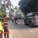 Polisi Tampil Pagi di Pertigaan Jalan Raya Garon, Arus Cabangbungin–Karawang Tetap Lancar
