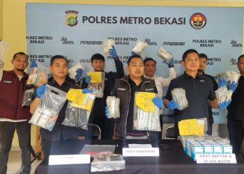 30 Ribu Lebih Pil Obat Keras Disita, 14 Pengedar Diciduk Satresnarkoba Polres Metro Bekasi