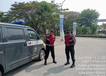 Jaga Jakarta Jaga Bekasi, Patroli Samapta Polsek Babelan Sambangi Jalur Utama Panjibuwono City
