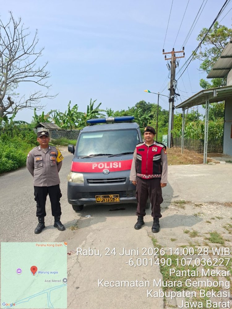 Jaga Jakarta Jaga Bekasi, Patroli KRYD Polsek Muara Gembong Sasar Jalur Utama Desa Pantai Mekar