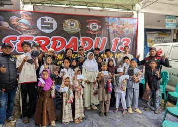 SERDADU 13 DAN OJOL BEKASI BERSATU DALAM AKSI KEMANUSIAAN, GELAR SUNATAN MASSAL DAN SANTUNAN ANAK YATIM-PIATU