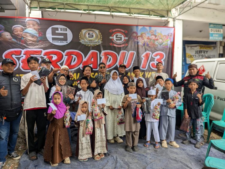 SERDADU 13 DAN OJOL BEKASI BERSATU DALAM AKSI KEMANUSIAAN, GELAR SUNATAN MASSAL DAN SANTUNAN ANAK YATIM-PIATU   