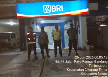 Jaga Jakarta Jaga Bekasi, Polsek Cikarang Timur Patroli Dialogis di Perbankan Renggas Bandung