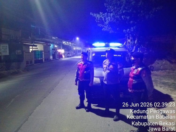 Jaga Jakarta Jaga Bekasi, Polsek Babelan Gelar Patroli Biru di Jalan Raya Kedung Pengawas