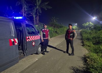 Jaga Jakarta Jaga Bekasi, Patroli Biru Polsek Cabangbungin Sisir Jalan Raya Toangan