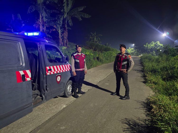 Jaga Jakarta Jaga Bekasi, Patroli Biru Polsek Cabangbungin Sisir Jalan Raya Toangan