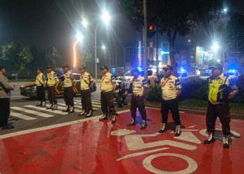 Jaga Jakarta Jaga Bekasi, Polsubsektor Grand Wisata Bersama Security PKD Patroli Pagar Biru Cegah 3C dan Tawuran