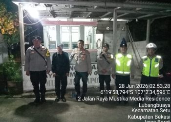 Jaga Jakarta Jaga Bekasi, Polsek Setu Perkuat Patroli Biru di Cijengkol dan Lubangbuaya