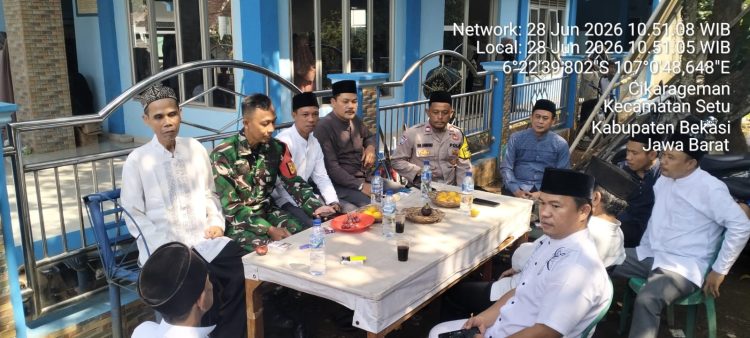Jaga Jakarta Jaga Bekasi, Bhabinkamtibmas Setu Rangkul Tokoh Agama dan Warga Cikarageman