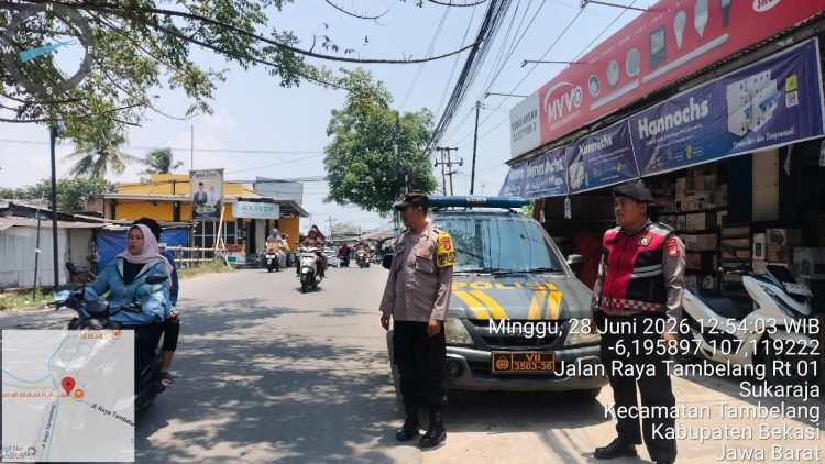 Jaga Jakarta Jaga Bekasi, Polsek Tambelang Patroli Dialogis di Jalan Raya Sukaraja