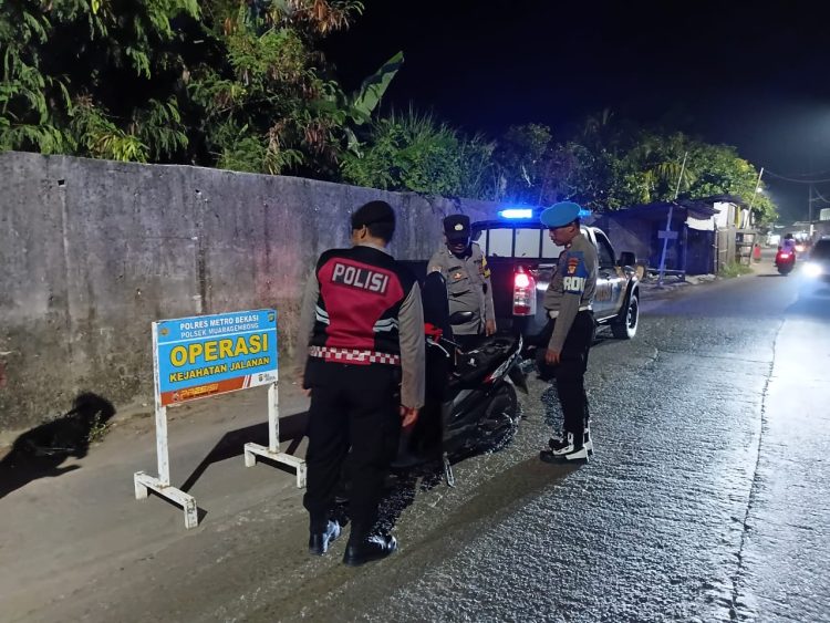 Jaga Jakarta Jaga Bekasi, Polsek Muaragembong Gelar OKJ dan Patroli Biru Antisipasi Kejahatan Jalanan