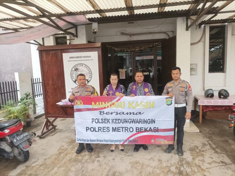 Minggu Kasih, Polsek Kedungwaringin Perkuat Silaturahmi dengan Jemaat Gereja Bethel Tabernakel