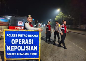 Polsek Cikarang Timur Gelar Operasi Kejahatan Jalanan di Jalan Citarik Raya Dalam Rangka Jaga Jakarta Jaga Bekasi,