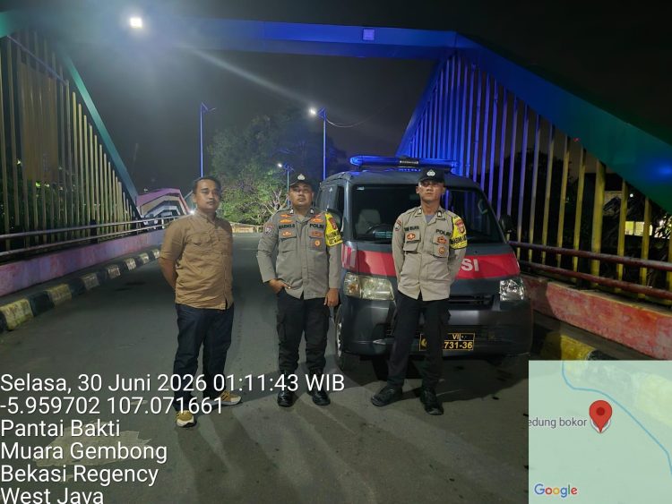 Patroli Biru Polsek Muaragembong Sasar Titik Rawan Kejahatan Jalanan