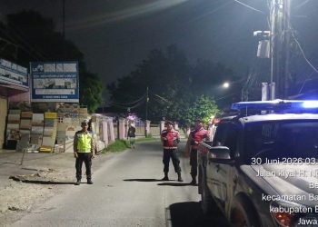 Jaga Jakarta Jaga Bekasi, Patroli Biru Polsek Babelan Sasar Titik Rawan