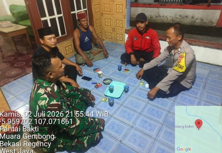 Sambang Tokoh Masyarakat, Polsek Muara Gembong Perkuat Cooling System Jelang Pilkades