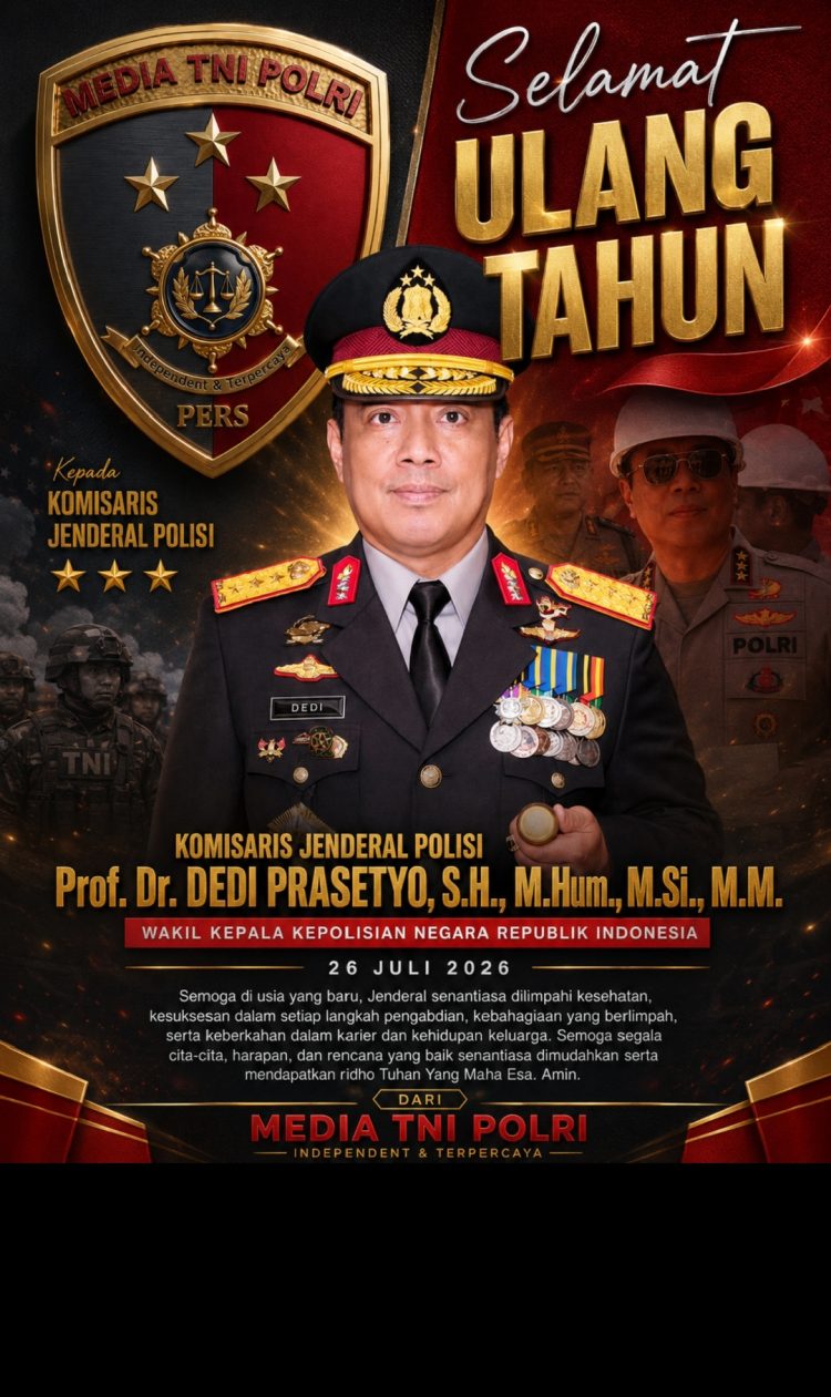 Kaperwil MediaTNI-Polri Jawa Barat Ucapkan Selamat Ulang Tahun kepada Wakapolri Komjen Pol. Dedi Prasetyo