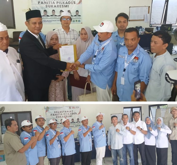 Tiga Calon Kepala Desa Sukaresmi Resmi Mendaftarkan Diri