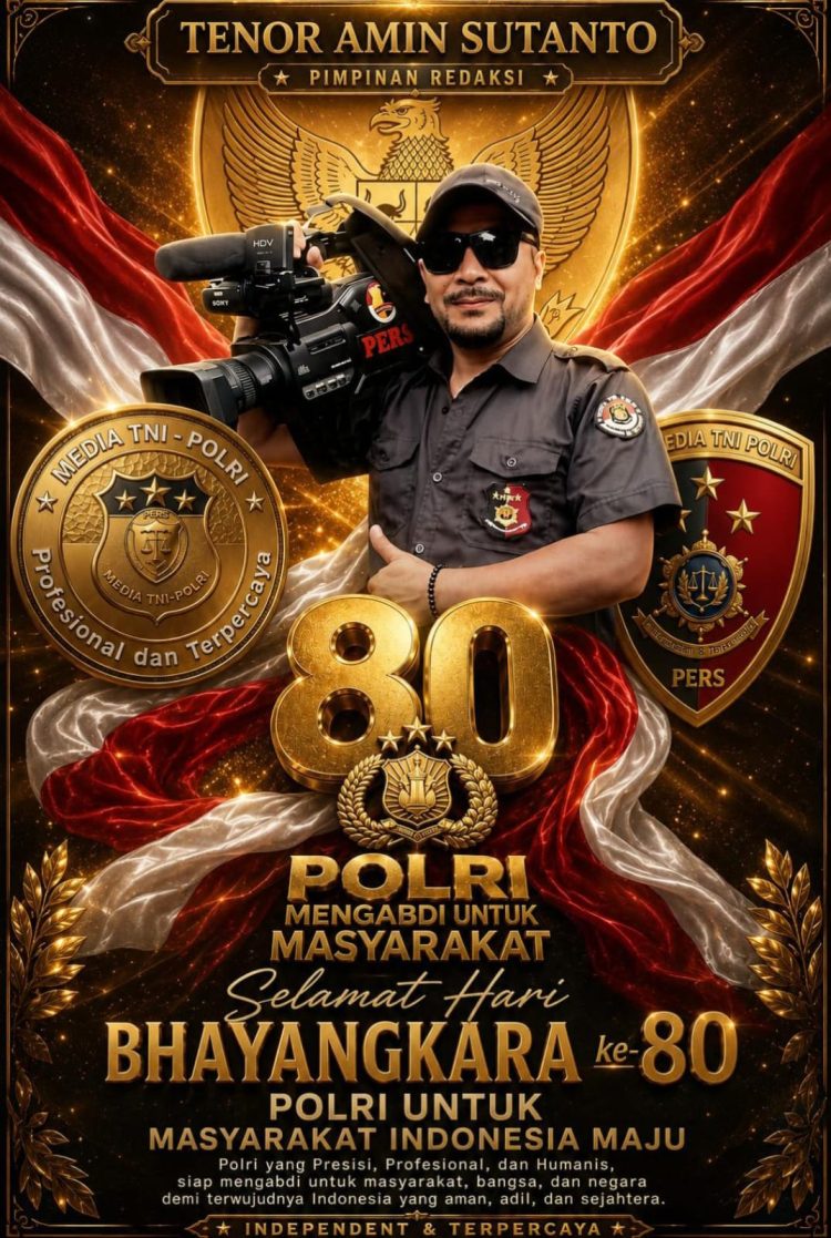 Tenor Amin Sutanto Pimpinan Pusat Media TNI POLRI Ucapkan Selamat HUT Bhayangkara ke-80
