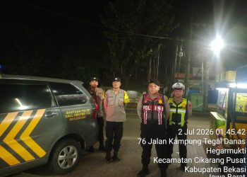 Jaga Jakarta Jaga Bekasi: Polsek Cikarang Pusat Gelar Patroli Biru Antisipasi 3C dan Tawuran