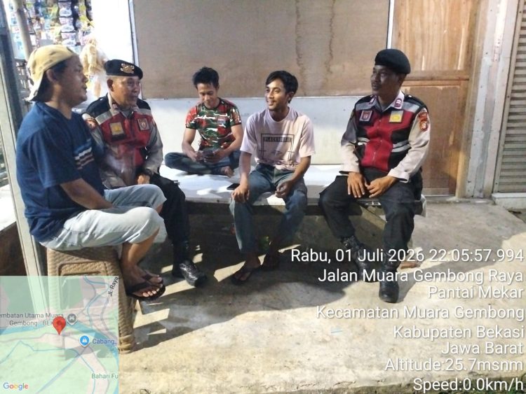 Polsek Muaragembong Gelar Patroli Dialogis Antisipasi 3C dan Tawuran