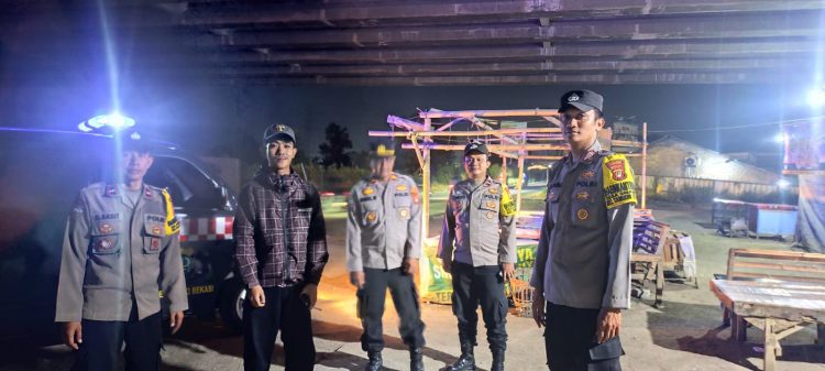 Patroli Polsek Tambun Selatan Menyusuri Tambun Utara, Cegah 3C hingga Balap Liar