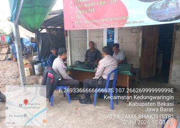 Jakarta Jaga Bekasi, Polsek Kedungwaringin Gelar Patroli Dialogis Antisipasi 3C dan Tawuran