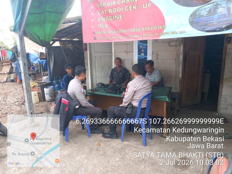 Jakarta Jaga Bekasi, Polsek Kedungwaringin Gelar Patroli Dialogis Antisipasi 3C dan Tawuran