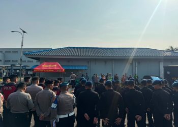 Jaga Jakarta Jaga Bekasi, Polres Metro Bekasi Gelar Apel Pengamanan Aksi Unjuk Rasa di PT Indonesia Epson Industry