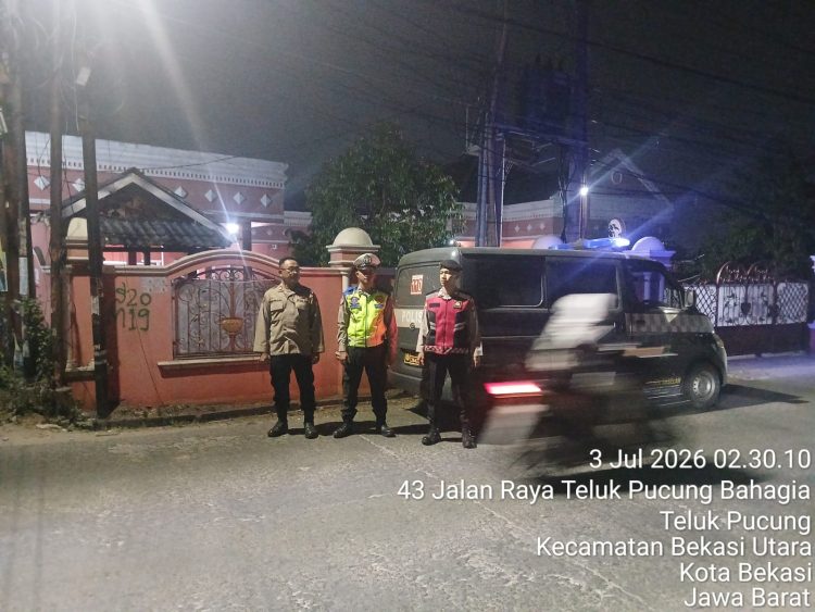 Jaga Jakarta Jaga Bekasi, Patroli Biru Polsek Babelan Perkuat Pengawasan di Jalan KH. Noer Ali