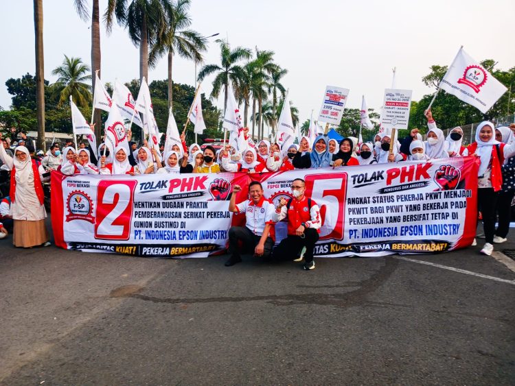 Karyawan Epson di PHK Sepihak, Demo Besar Akan kembali di Gelar.
