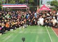 Jaga Jakarta Jaga Bekasi, Bhabinkamtibmas Setu Dampingi Pordes Bola Voli Desa Lubang Buaya