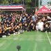 Jaga Jakarta Jaga Bekasi, Bhabinkamtibmas Setu Dampingi Pordes Bola Voli Desa Lubang Buaya