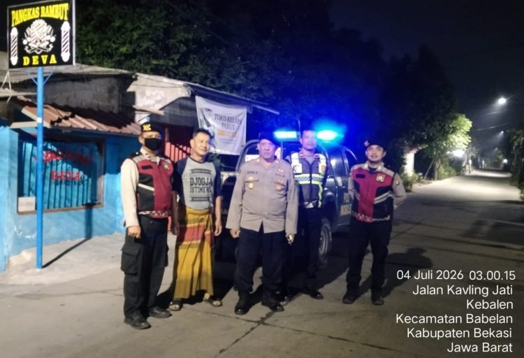 Jaga Jakarta Jaga Bekasi, Polsek Babelan Gelar Patroli Biru Antisipasi 3C dan Tawuran