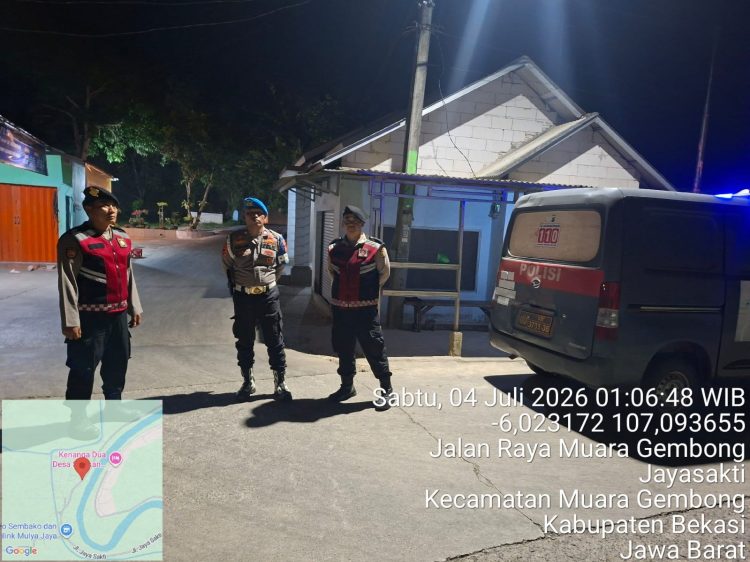 Jaga Jakarta Jaga Bekasi, Polsek Muara Gembong Gelar Patroli Biru Antisipasi 3C dan Tawuran