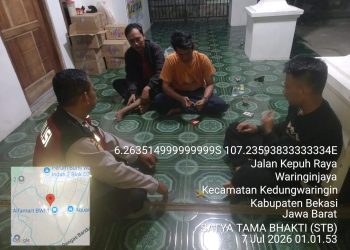 Jaga Jakarta Jaga Bekasi, Patroli Dialogis Polsek Kedung Waringin Sambangi Warga