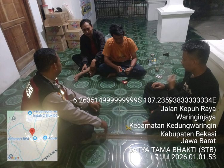 Jaga Jakarta Jaga Bekasi, Patroli Dialogis Polsek Kedung Waringin Sambangi Warga