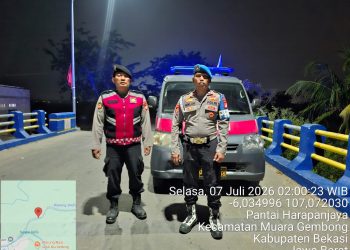 Jaga Jakarta Jaga Bekasi, Patroli Biru Polsek Muara Gembong Perkuat Patroli KRYD Antisipasi Guantibmas