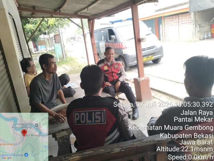 Polsek Muaragembong Patroli Dialogis di Desa Jayasakti