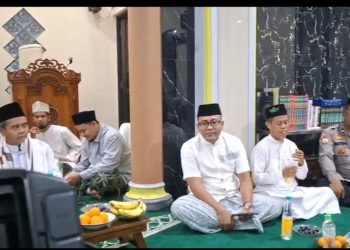 Jaga Bekasi On The Spot, Kapolsek Cikarang Selatan Hadiri Ta’lim Rutin FK-DKM Desa Ciantra