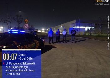 Jaga Jakarta Jaga Bekasi, Polsek Bojongmangu Gelar Patroli Biru Cegah 3C dan Kejahatan Jalanan